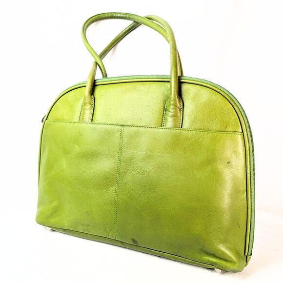 Osgoode Marley Vibrant Green Leather Laptop / Shoulder Bag - Picture 1 of 9